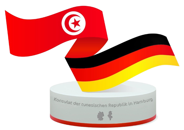 Tunesisch Deutsche Flaggen